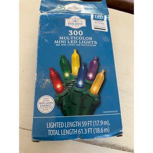300 green wire multicolor led lights holiday time
